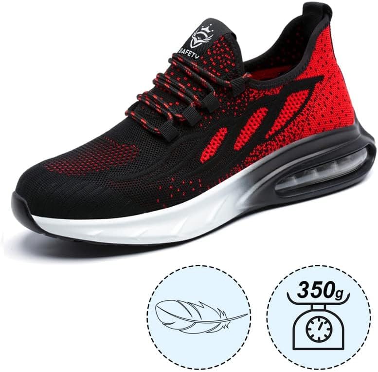 HYCOPROT Sicherheitsschuhe Herren Damen Stahlkappe Sneaker Leicht Atmungsaktiv Arbeitsschuhe Stahlka