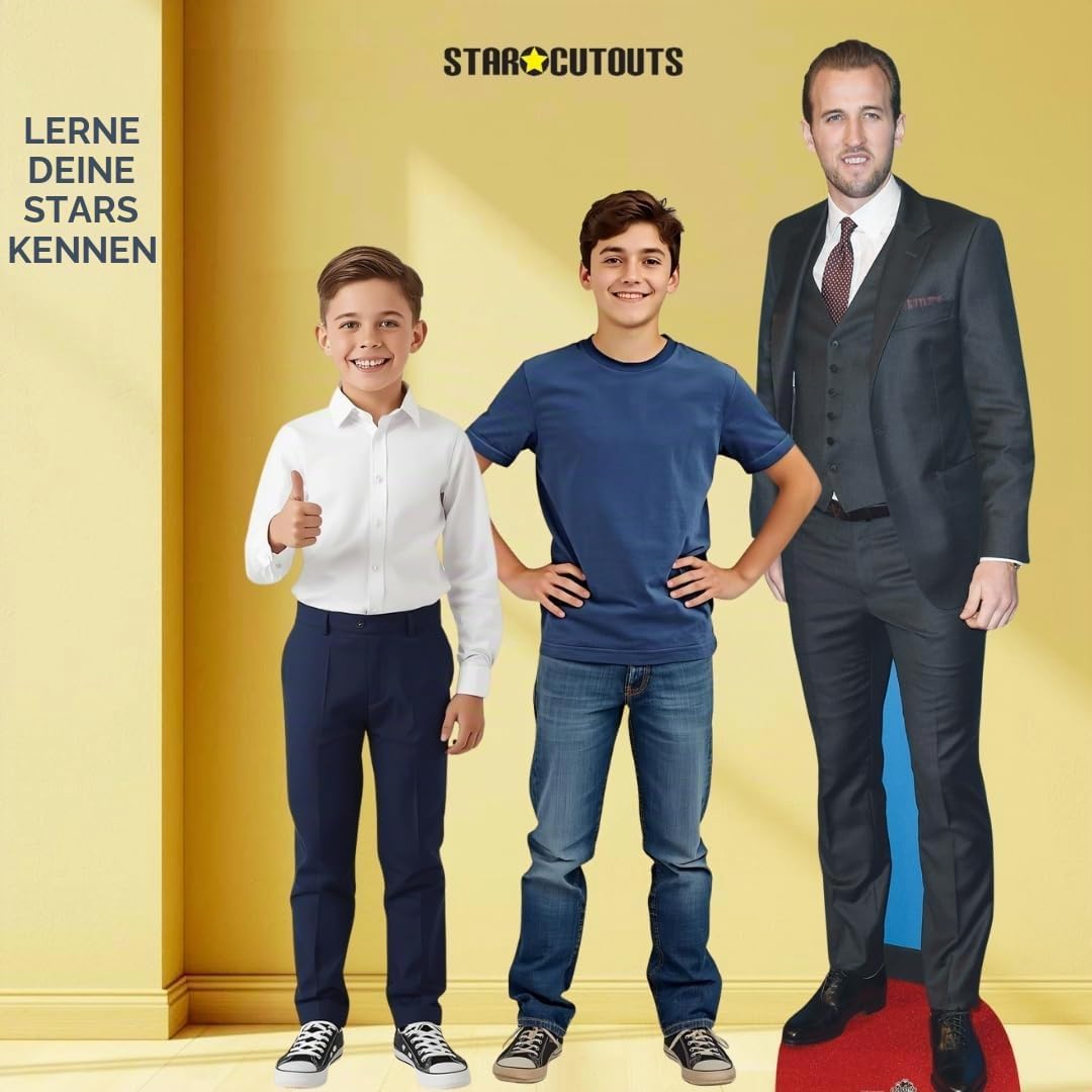 STAR CUTOUTS Supernatural Pappaufsteller Harry Kane, lebensgross, mit Mini-Tischplatte, Pappe, Mehrf