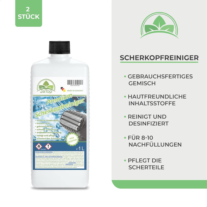 JaTop Scherkopfreiniger Nachfüllflüssigkeit [1l pro Flasche] - geeignet zum Nachfüllen von Braun Cle