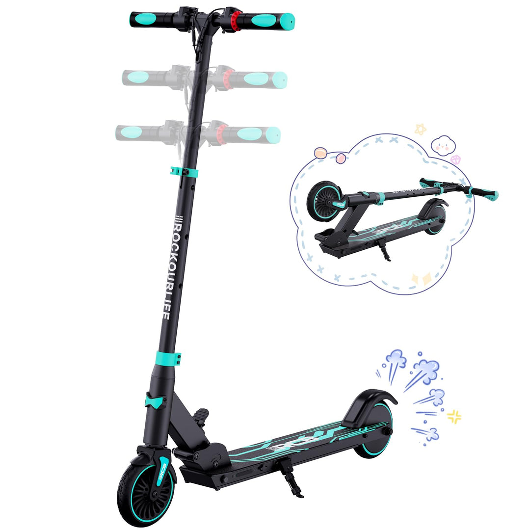 RCB R15 E-Scooter Kinder (8-12-16 Jahre) - bis zu 20 Km/h, Max. Reichweite 16Km, Elektroroller Faltb