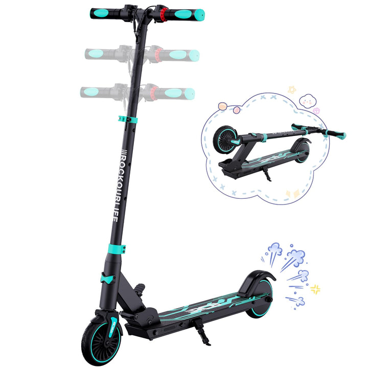 RCB R15 E-Scooter Kinder (8-12-16 Jahre) - bis zu 20 Km/h, Max. Reichweite 16Km, Elektroroller Faltb