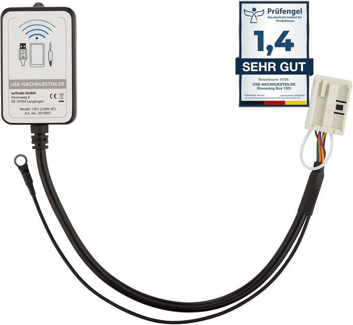 USB-Nachruesten.de | Bluetooth Adapter Auto für Musik Streaming | Plug and Play | Jetzt Lieblingsmus