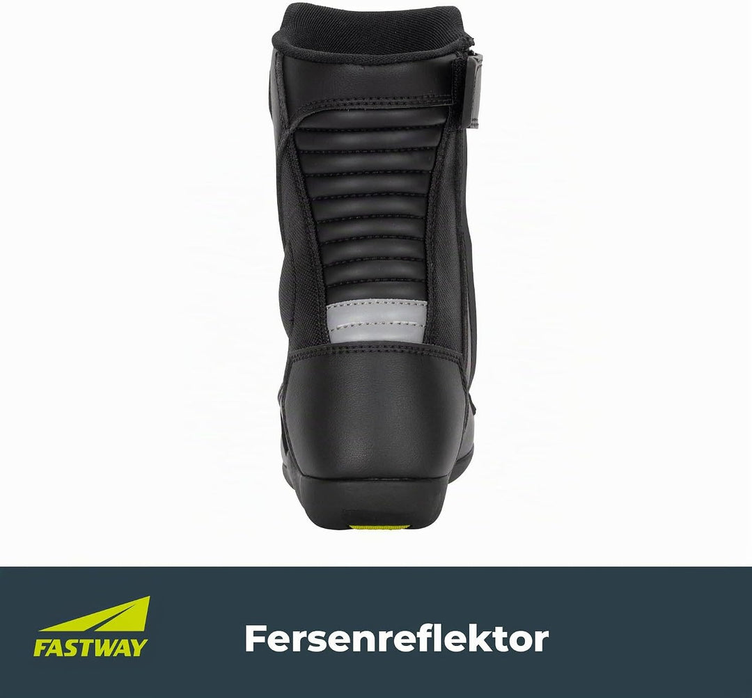 Fastway FTS-1 WP Motorradschuhe, CE Zertifiziert, Wasserdichte Motorradstiefel, Atmungsaktive Motorr