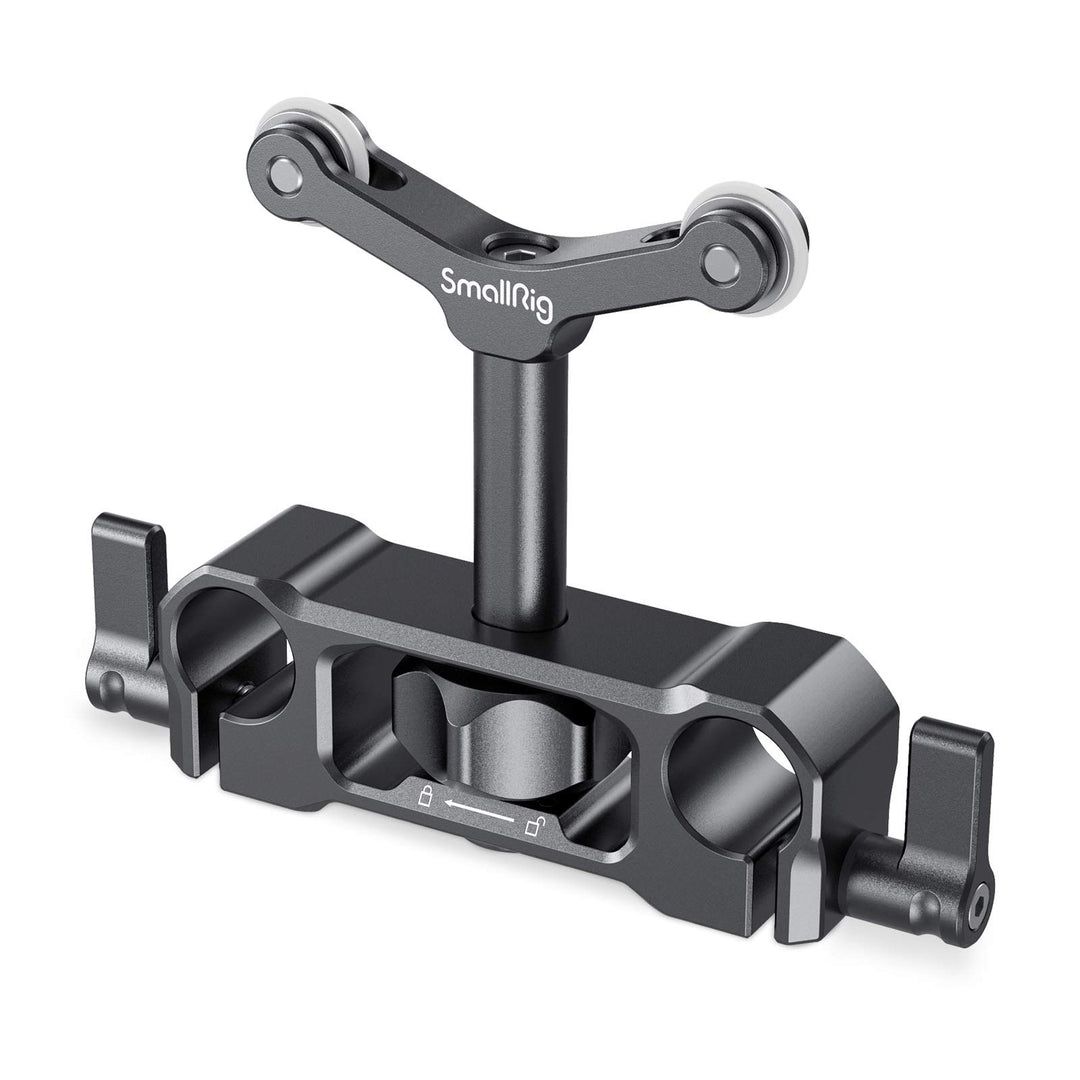 SMALLRIG Linsenunterstützung mit 15mm LWS Stangenklemme, 15mm Lens Support Kompatibel mit einem Durc