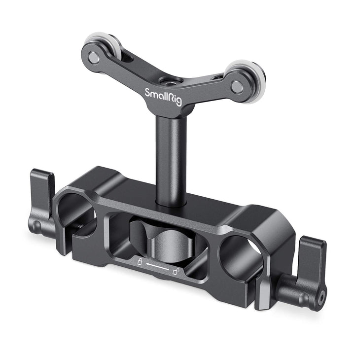 SMALLRIG Linsenunterstützung mit 15mm LWS Stangenklemme, 15mm Lens Support Kompatibel mit einem Durc