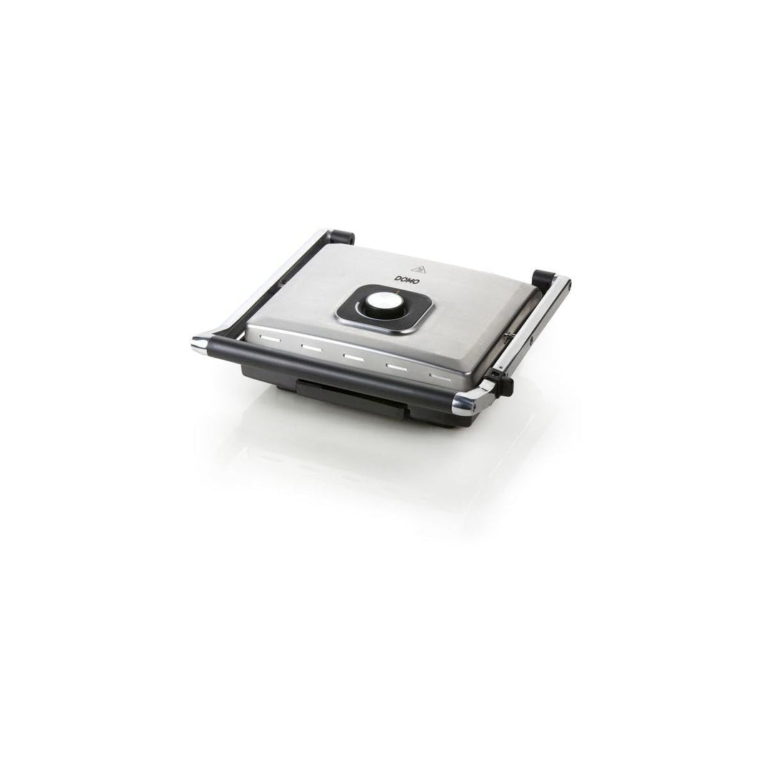 DOMO DO9135G Kontaktgrill - Edelstahl - Ideal zum Grillen von Paninis, Toasts, Fleisch, Fisch und Ge