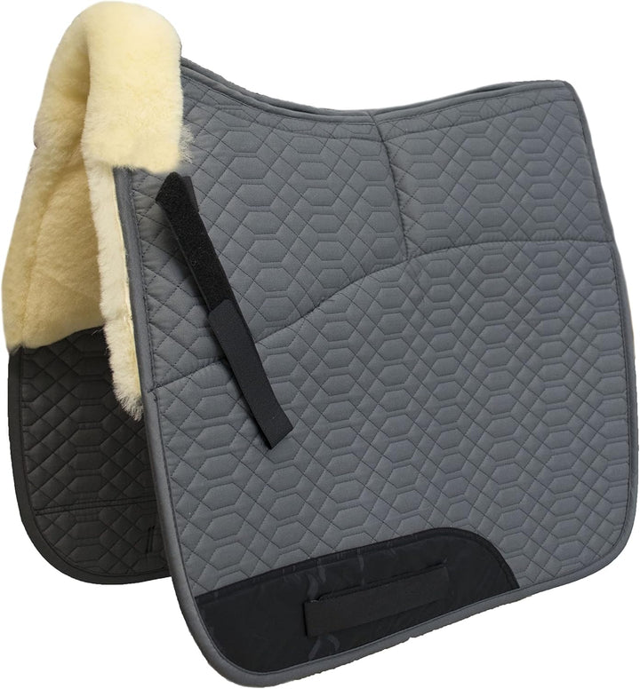 Engel Reitsport Lammfell Aufpolster Korrektur Schabracke Half Lined SCHABRA1AP-D-GRA-MED Stoff grau