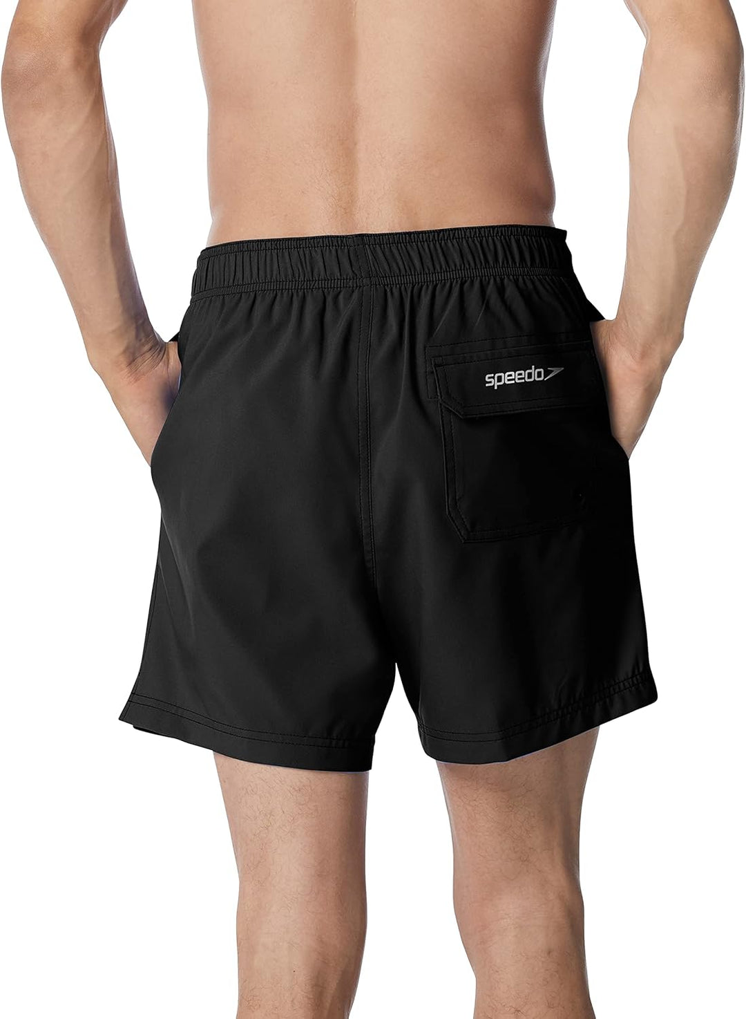 Speedo Herren Knielang Volley Comfort Liner Solid Badehose L Speedo 40,6 Cm (16 Zoll) Schwarz, L Spe