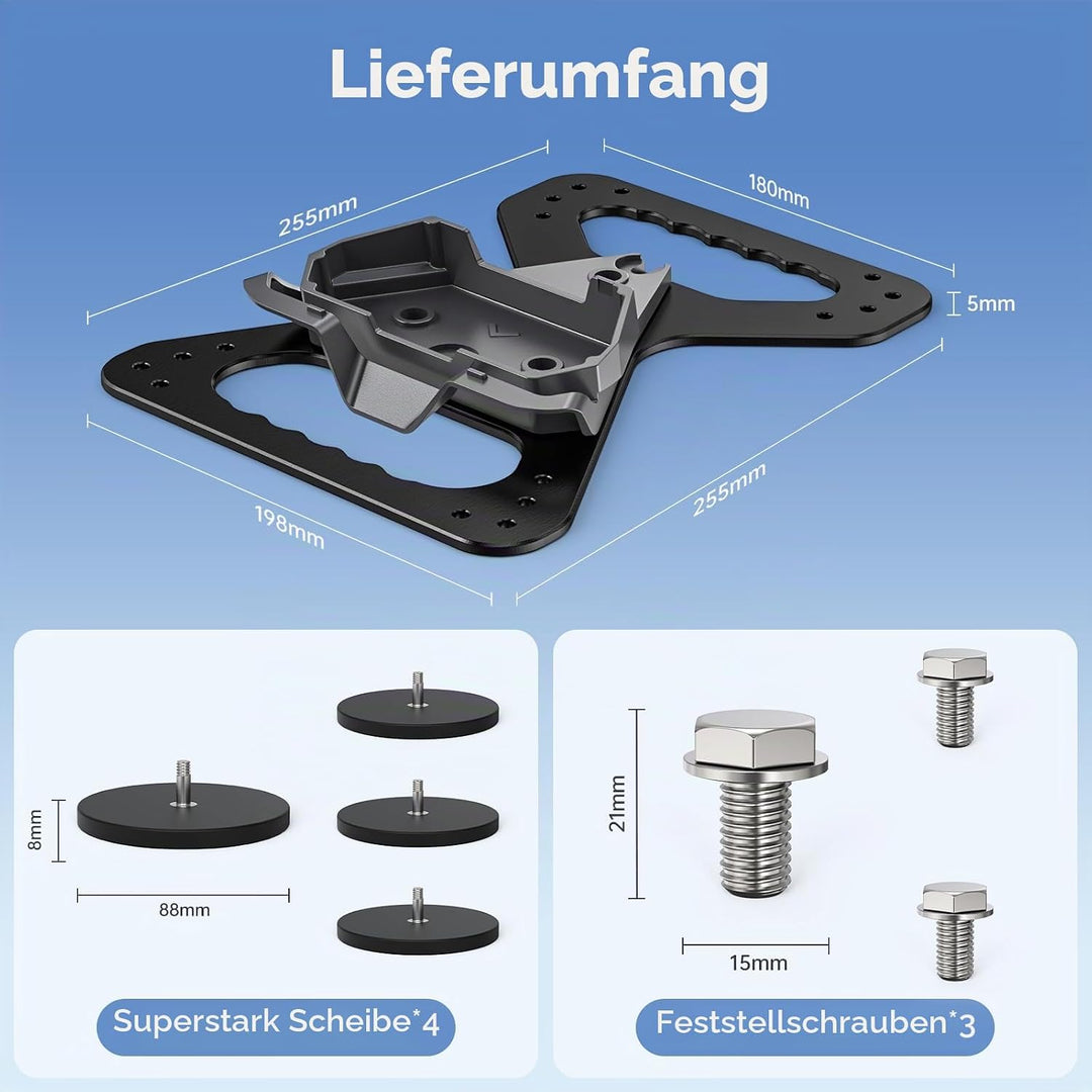 Starlink Mini Halterung, Aluminium Starlink Mini Magnet Halterung mit 145 kg Magnetkraft, Schnellver