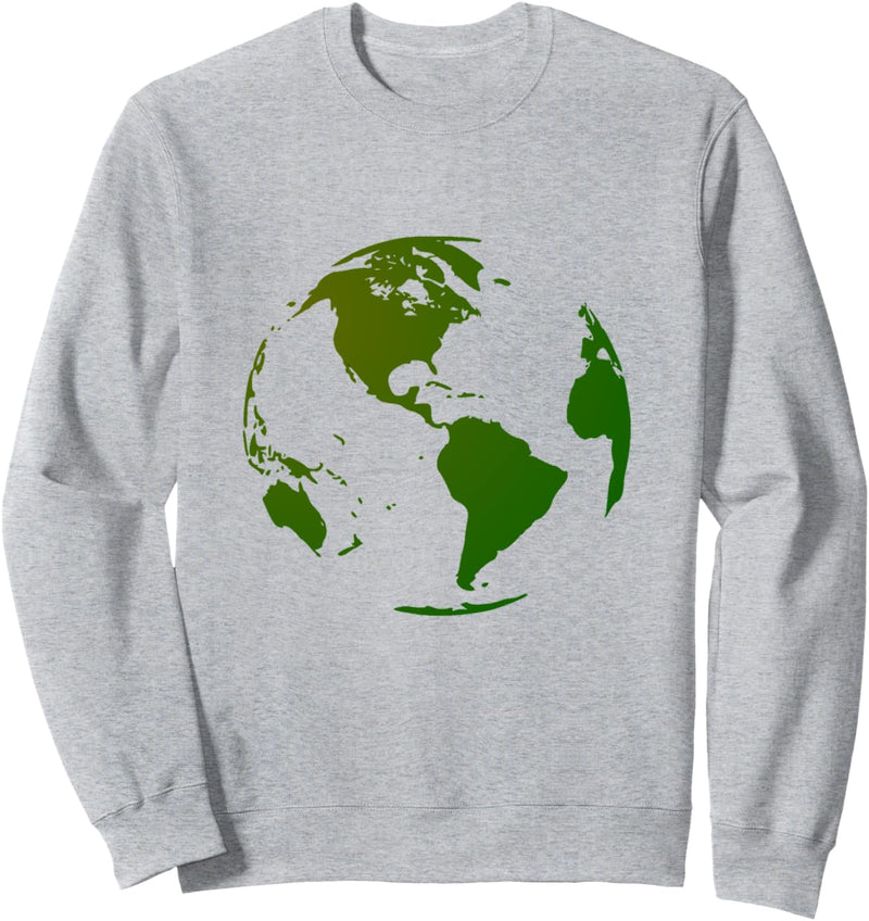 Planet Erde Kontinente Silhouette Sweatshirt