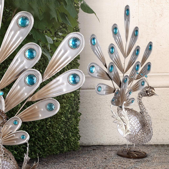 LED Solarleuchte Pfau Au?enbeleuchtung Dekoration Beleuchtung Gartenleuchte Lampe Globo 33309