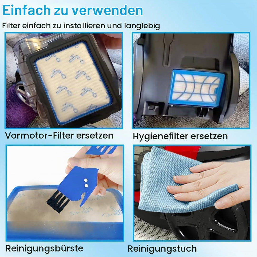 Staubsauger Filter für Philips 7000 Series PowerPro Expert, Ersatzfilterset,Filter Ersatzteile Zubeh