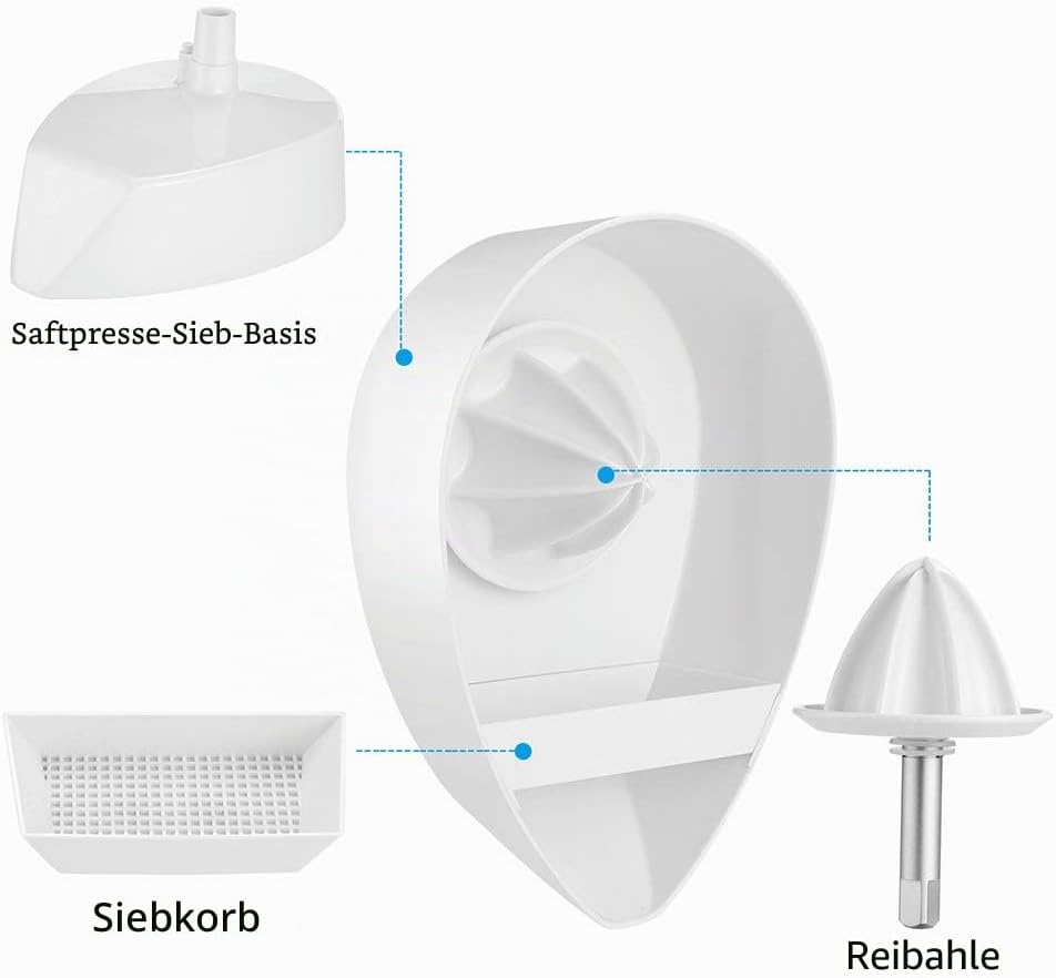 Gdrtwwh Zitrussaftpresse Aufsatz für Standmixer von KitchenAid, Zitrussaftpresse-Aufsatz für JE-Stan