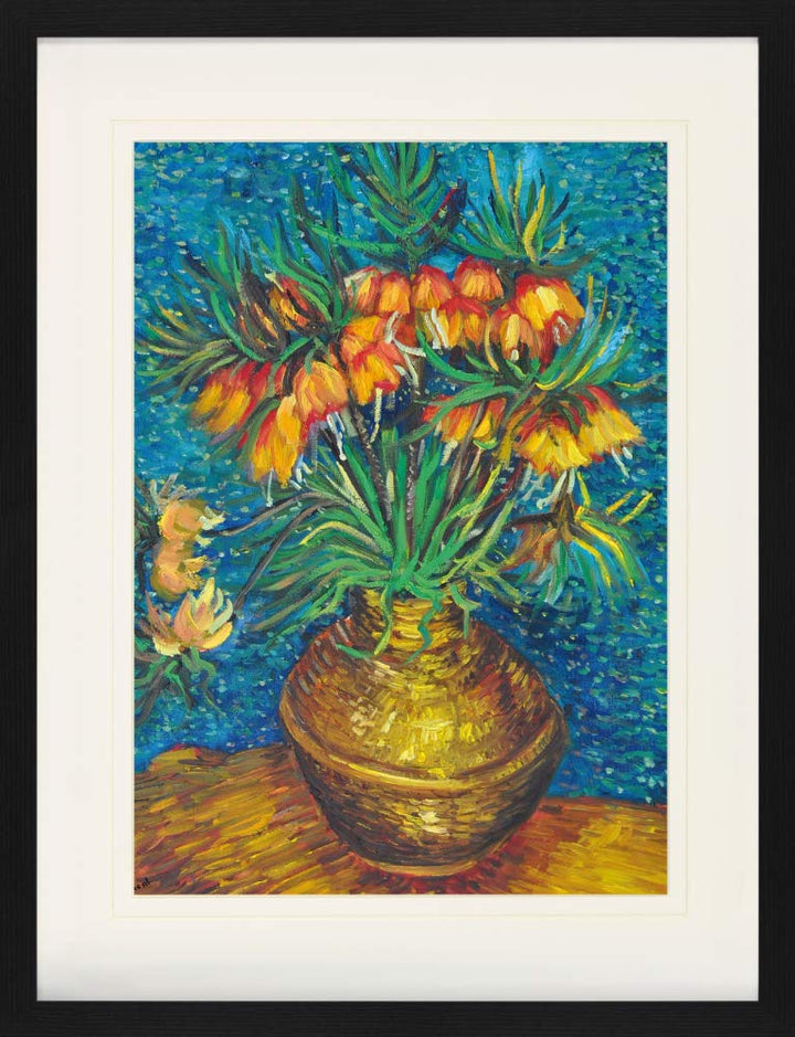 1art1 Vincent Van Gogh Poster Kaiserkronen In Einer Kupfervase, 1887 Gerahmtes Bild Mit Edlem Passep