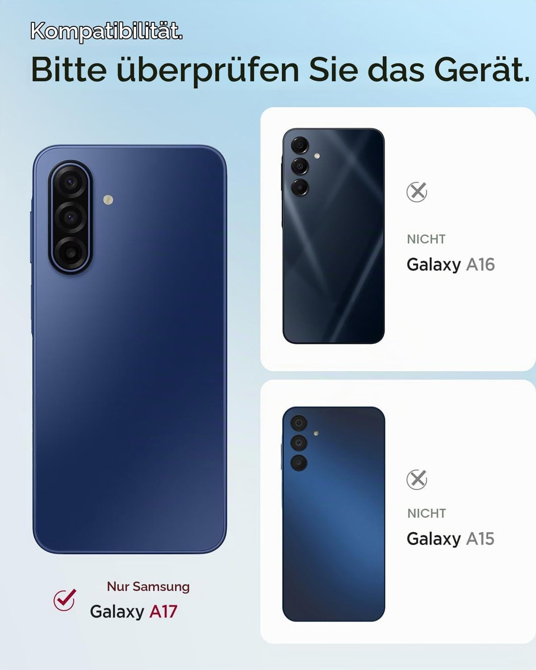 Miimall Wasserdicht Handyhülle Kompatibel mit Samsung Galaxy A17 Hülle 360, [Eingebaute Displayschut