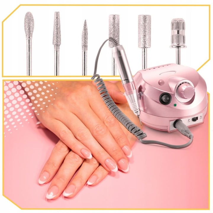 Lewer - Nagelfräser Set DM-202 65W, Professionelles Maniküre & Pediküre Set, Nagelhaut- & Lackentfer