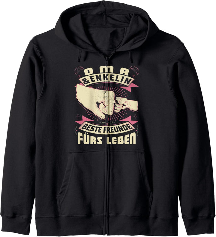Oma Enkelin Partnerlook Grossmutter Muttertag Lustig Geschenk Kapuzenjacke