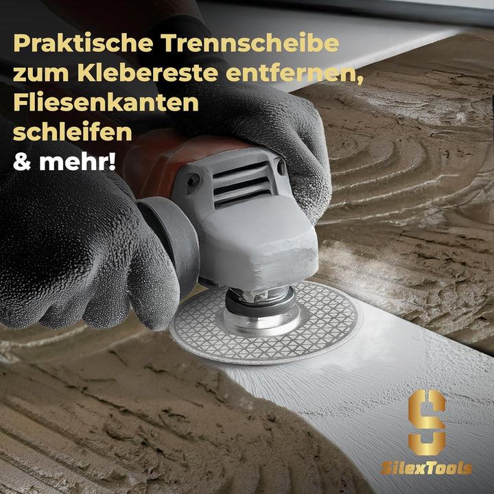 Profi Diamant Fliesenbohrer Set - 11teilig [6|8|10|14|25|30|40|50|68mm] mit Bohrkronen, Schleifschei
