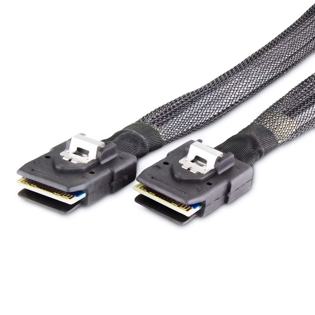 FANTEC SRC-Mini SAS zu Mini SAS Kabel (SFF 8087 zu SFF8087, 6Gbits/s pro Festplatte, für Servergehäu