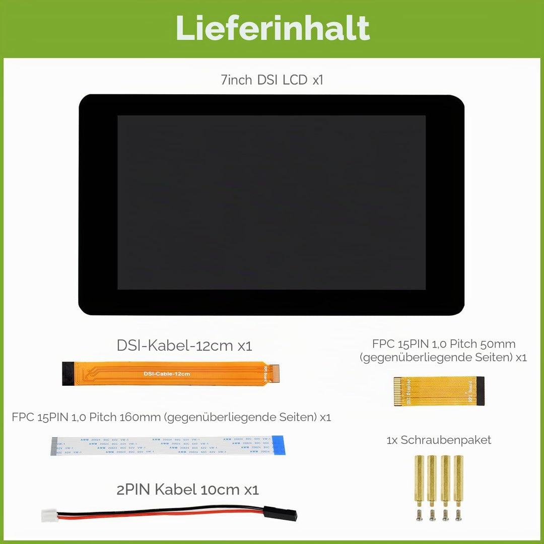 Waveshare 7inch Capacitive Touch Display for Raspberry Pi 800×480 Resolution with DSI Interface