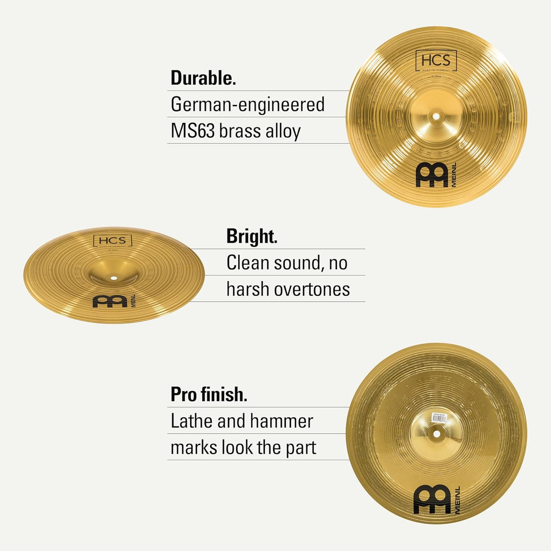 Meinl Cymbals HCS China 14 Zoll (Video) Schlagzeug Becken (35,56cm) Messing, Traditionelles Finish (
