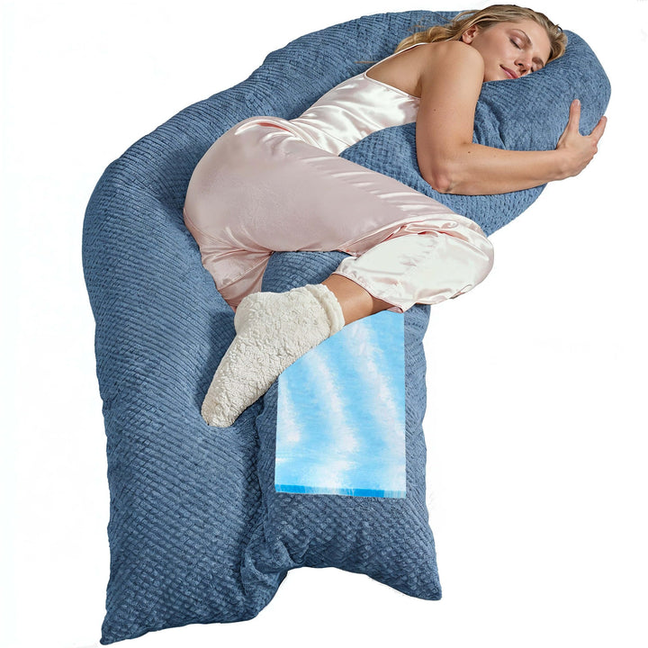 Traumreiter Seitenschläferkissen Visco XL langes Wendekissen Memory Foam [orthopädisch] + Watte Seit
