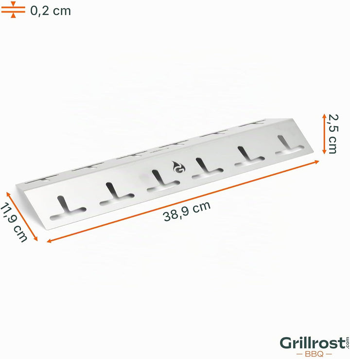 Grillrost.com Das Original Edelstahl Brennerabdeckung für Campingaz Classic 3 &amp; 4, Woody, Master Cla