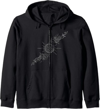 Keltischer Glücksbringer Wikinger Kompass Vegvisir Vegvísir Kapuzenjacke