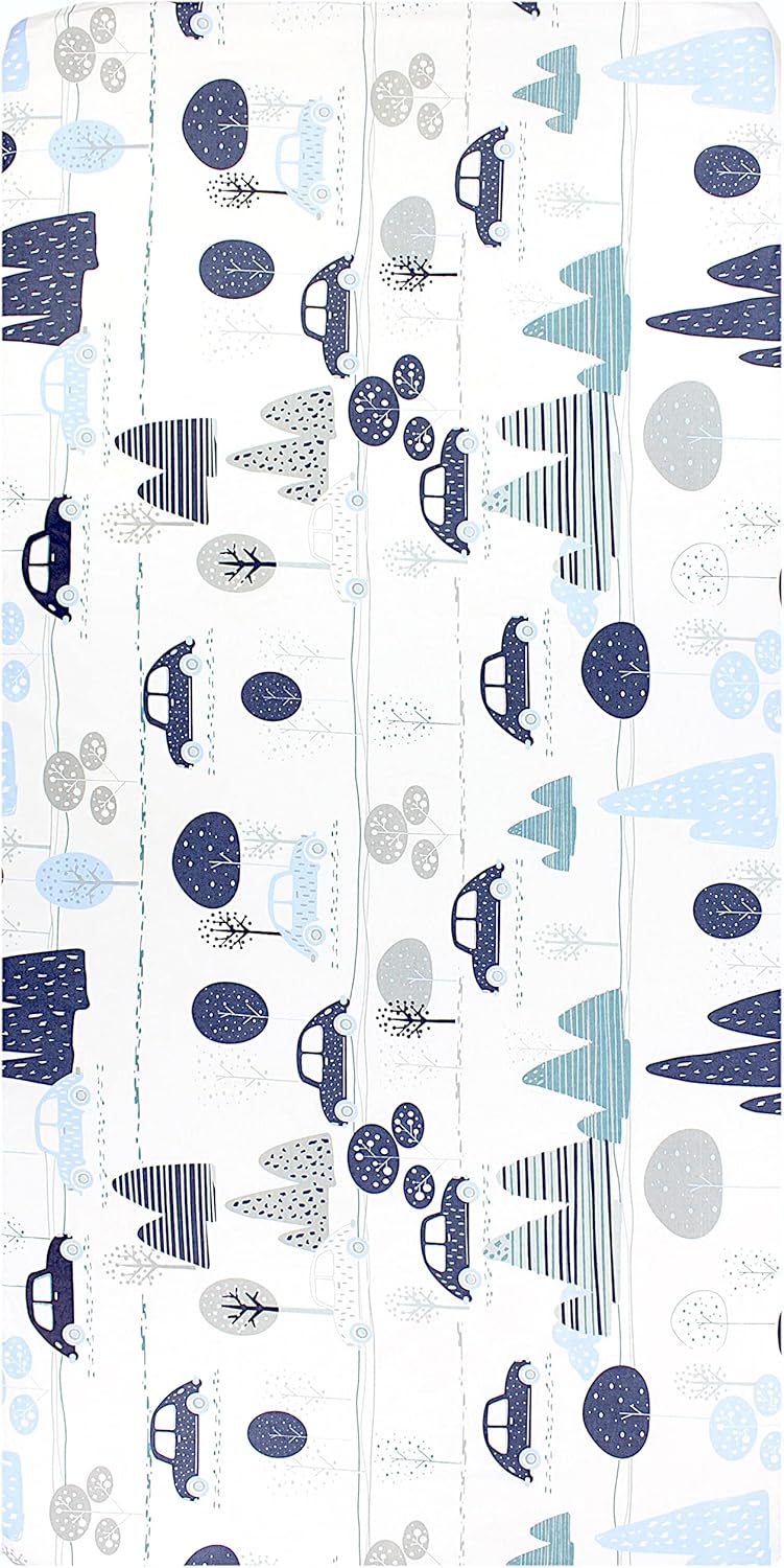 TupTam Baby Spannbettlaken Kinder Spannbetttuch für Babybett Kinderbett 2er Pack, Farbe: Autos Blau,