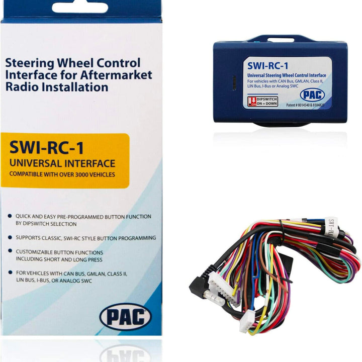 PAC SWI-RC-1 Lenkradfernbedienungsadapter für CAN-Bus, GMLAN, Class II, LIN-Bus, I-Bus, oder Analog