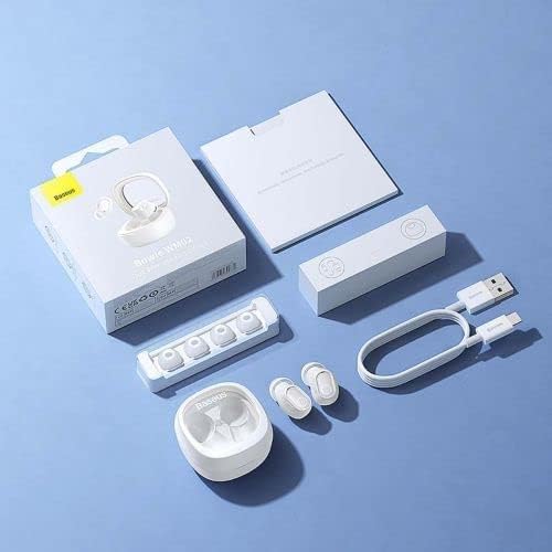 Baseus Earphone Bluetooth Bowie WM02 TWS, BT 5.3, Rapid Charge Technology, 60ms Latency Blue (NGTW18