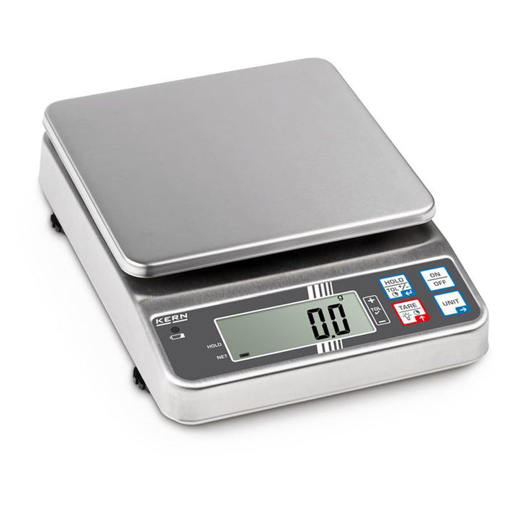 Edelstahlwaage mit erhöhtem Feuchteschutz [Kern FOB 1.5K0.5] Präzision bis 0,5 g, Wägebereich max. 1