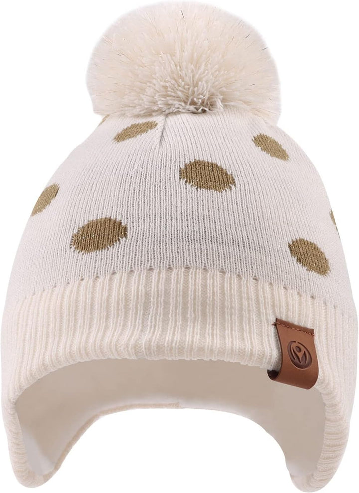 XIAOHAWANG Baby Strickmütze Winter Babymütze Junge Warme Kindermütze Junge Beanie Mütze Dicke Winter