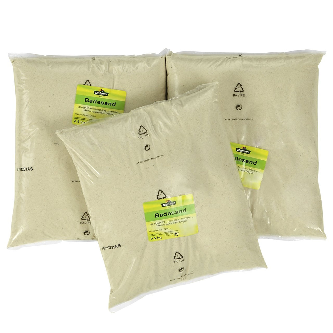 Dehner Badesand für Nager, 3 x 5 kg (15 kg)