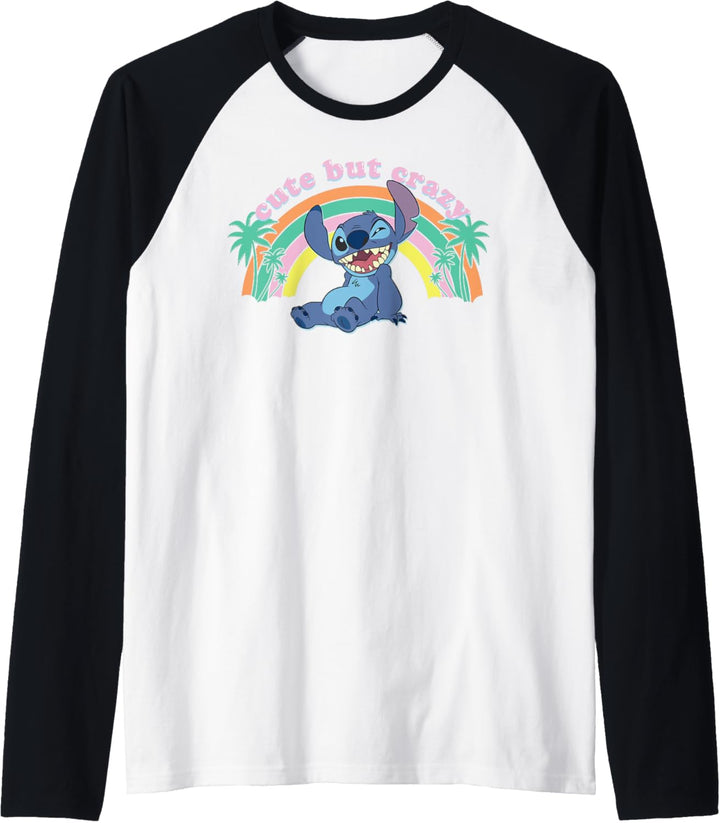 Disney Lilo & Stitch Cute But Crazy Stitch Raglan