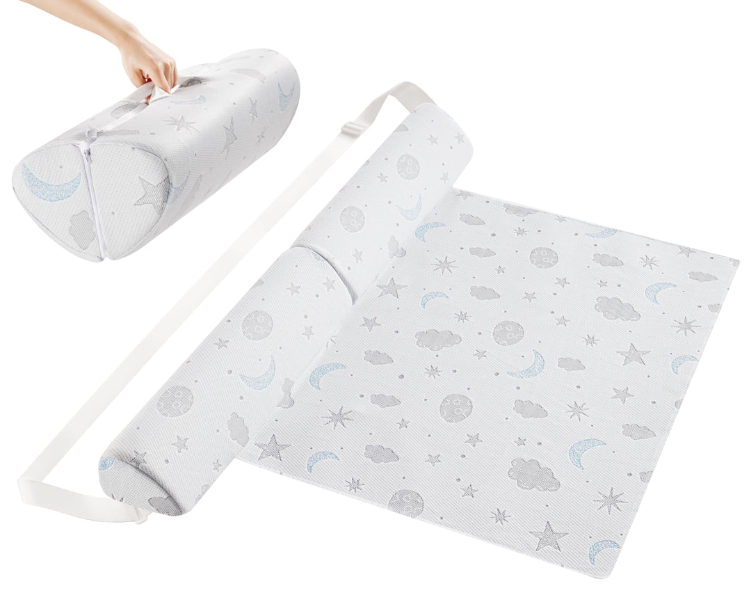 Rausfallschutz Kinderbett - Schaumstoff Bettschutz mit verstellbaren Gurten, Anti-Rutsch, Air-Layer-