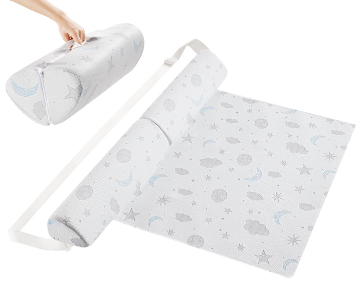 Rausfallschutz Kinderbett - Schaumstoff Bettschutz mit verstellbaren Gurten, Anti-Rutsch, Air-Layer-