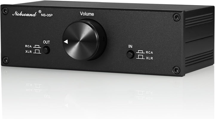 Nobsound Mini Fully-Balanced/Single-Ended Passive Preamp; Hi-Fi Pre-Amplifier; XLR/RCA Volume Contro