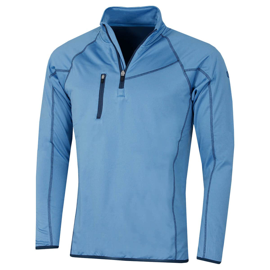 Insel Grün Herren Zip Neck Thermal Wicking Golf Sweater S Purist Blau, S Purist Blau