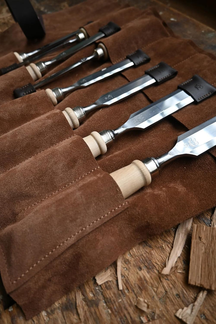 KIRSCHEN Stechbeitelsatz – Stechbeitel Set bestehend aus 8 Stechbeiteln (4, 6, 10, 12, 16, 20, 26, 3