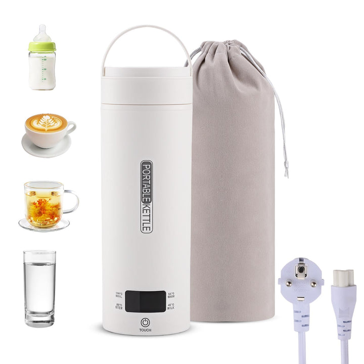 Reisewasserkocher Klein 450ML,Tragbarer Elektrische Wassertasse für Reise