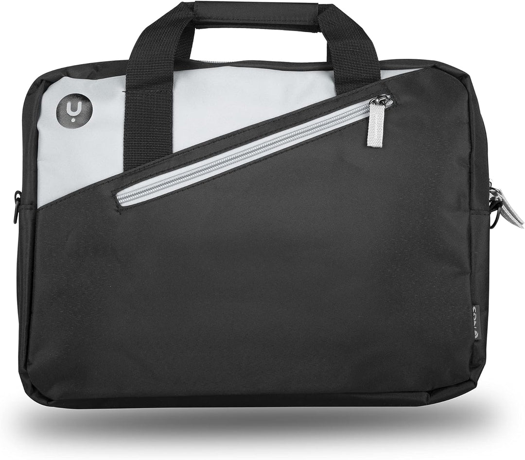 NGS GINGER BLACK14 - Aktentasche für Laptops bis zu 14 Zoll, mit Innenfächern und Aussentasche, in s