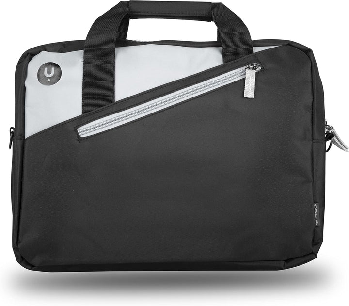NGS GINGER BLACK14 - Aktentasche für Laptops bis zu 14 Zoll, mit Innenfächern und Aussentasche, in s