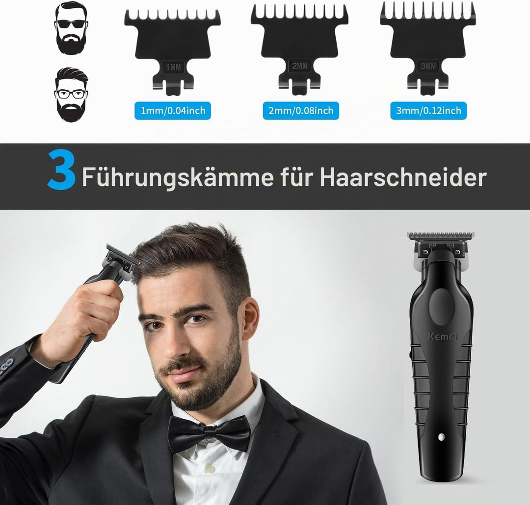 KEMEI 2299 Trimmer, Professionelle Schnurlose Haarschneidemaschine für Männer, Elektrisch Herren Bar