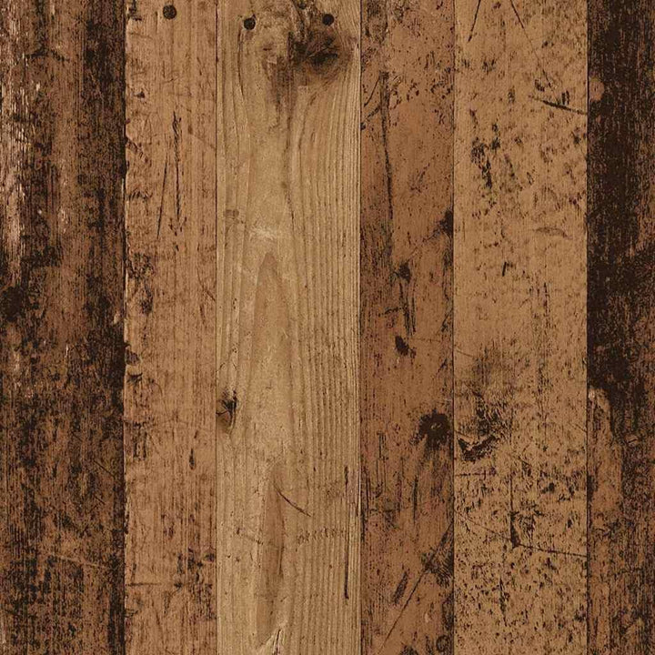 vidaXL Wandregal Wandmontiert mit Speicher Altholz 104,5 x 43 x 10 cm, Stilisches rechteckiges Wandr