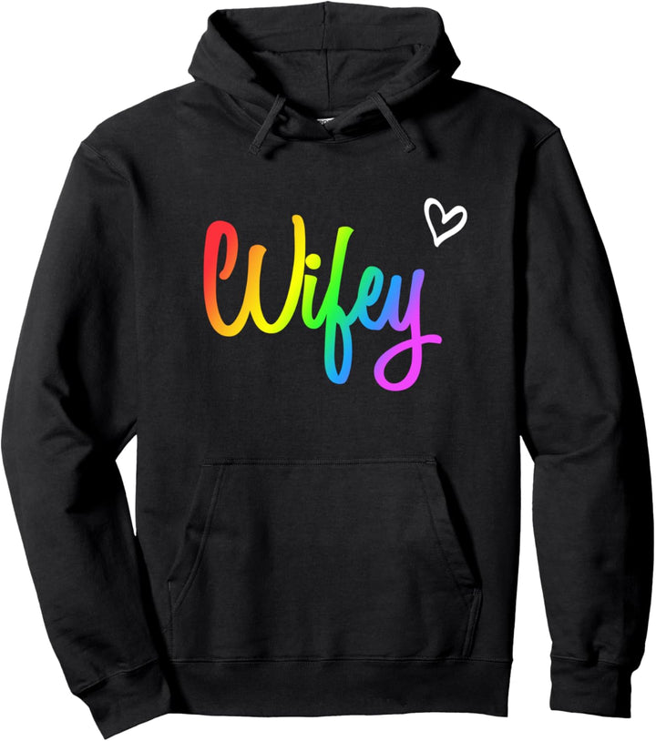 Wifey - CSD Regenbogen Lesbische Hochzeit Pullover Hoodie