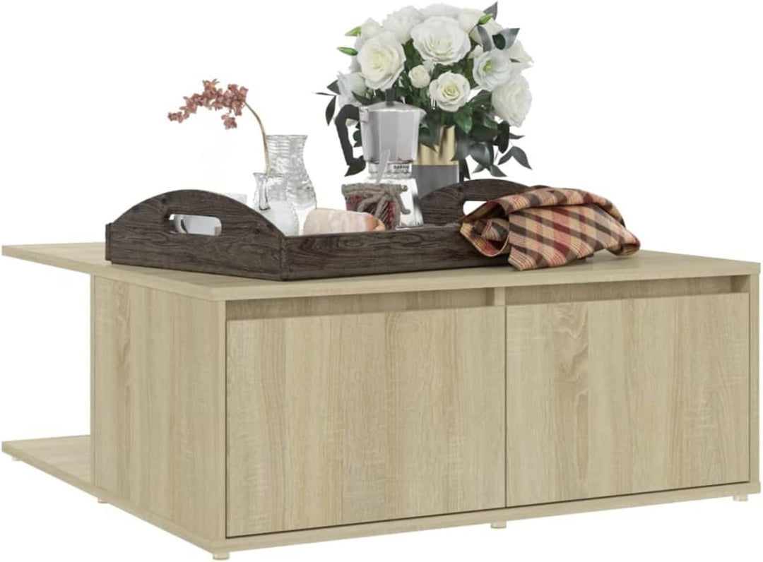 Gecheer Moderne Couchtisch mit Staufächer & Schubladen Beistelltisch Kaffeetisch Sofatisch Teetisch