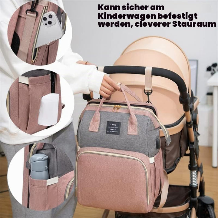 Wickeltaschen-Rucksack, Baby-Wickeltaschen, Muttertagsgeschenke, multifunktionaler wasserdichter Rei