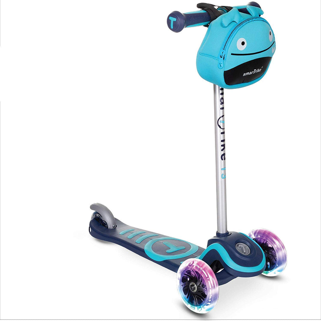 smarTrike Scooter by Scooter - Kinderroller T3 Kinderscooter mit LED-Leuchträder und Snacktasche M B
