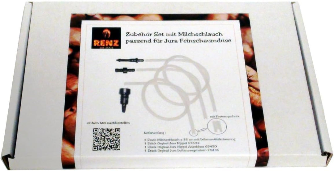 Renz Zubehör Set mit Milchschlauch passend für Jura Feinschaumdüse